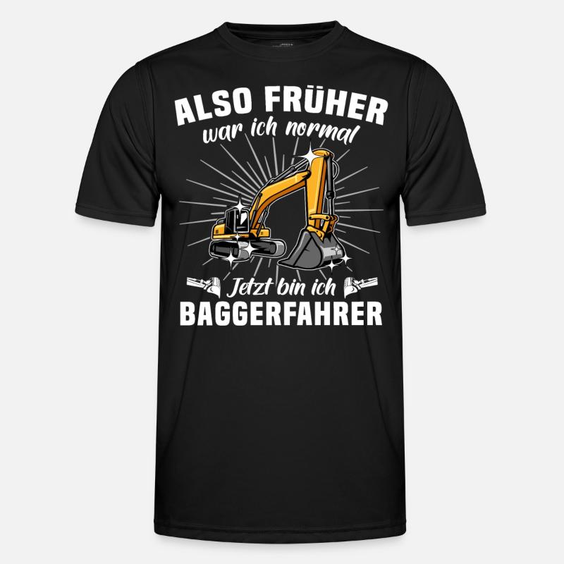 Bagger Baggerfahrer Baggern - Männer Funktions-T-Shirt - Schwarz