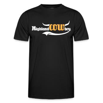 Highland cattle Highland Cow - Men's Functional T-Shirt - black - Front - AI Model Male 178 dark (178cm)