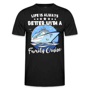 Cruise Family Cruise - Men's Functional T-Shirt - black - Front - AI Model Male 178 dark (178cm)