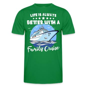 Croisière familiale - T-shirt sport Homme - vert - Devant - AI Model Male 178 dark (178cm)