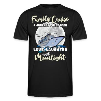 Cruise Family Cruise - Men's Functional T-Shirt - black - Front - AI Model Male 178 dark (178cm)