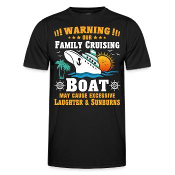 Cruise Family Cruise - Men's Functional T-Shirt - black - Front - AI Model Male 178 dark (178cm)