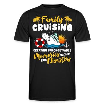 Cruise Family Cruise - Men's Functional T-Shirt - black - Front - AI Model Male 178 dark (178cm)