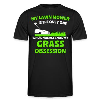 Rasenmäher Rasen Mähen - Männer Funktions-T-Shirt - Schwarz - Vorne - AI Model Male 178 dark (178cm)