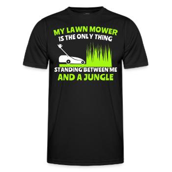 Jungle de tondeuse à gazon - T-shirt sport Homme - noir - Devant - AI Model Male 178 dark (178cm)