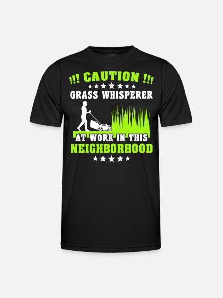 Lawn mower lawn whisperer - Men's Functional T-Shirt - black