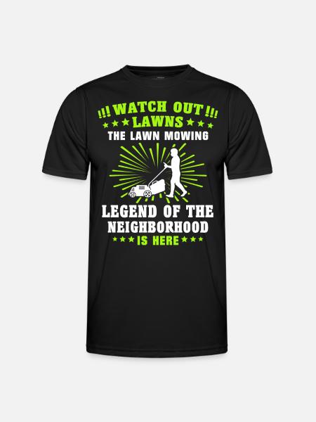 Lawn mower legend lawn mowing - Men's Functional T-Shirt - black