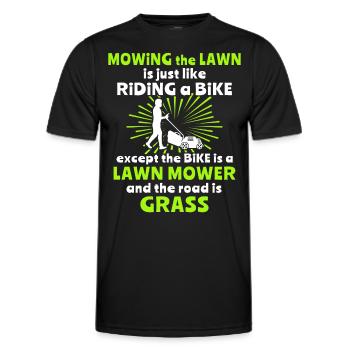 Rasenmäher Rasen Mähen - Männer Funktions-T-Shirt - Schwarz - Vorne - AI Model Male 178 dark (178cm)