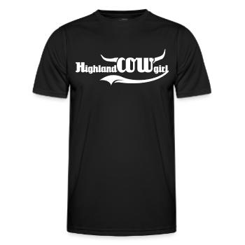 Highland cattle Highland Cow - Men's Functional T-Shirt - black - Front - AI Model Male 178 dark (178cm)