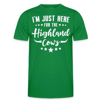 Hochlandrinder Highland Cow - Männer Funktions-T-Shirt - Kelly Green - Vorne - AI Model Male 178 dark (178cm)