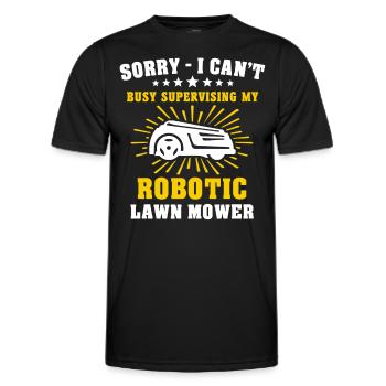 Tondeuse robot Robot tondeuse - T-shirt sport Homme - noir - Devant - AI Model Male 178 dark (178cm)