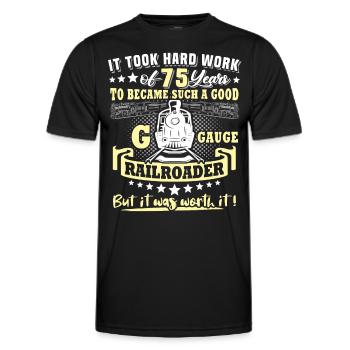 Garden Railway 75e anniversaire Garden Railway Gauge G - T-shirt sport Homme - noir - Devant - AI Model Male 178 dark (178cm)
