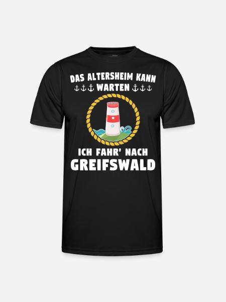 Greifswald Sprüche Greifswalder Spruch - Männer Funktions-T-Shirt - Schwarz