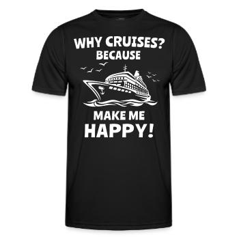 Croisière Voyage Bateau de croisière - T-shirt sport Homme - noir - Devant - AI Model Male 178 dark (178cm)