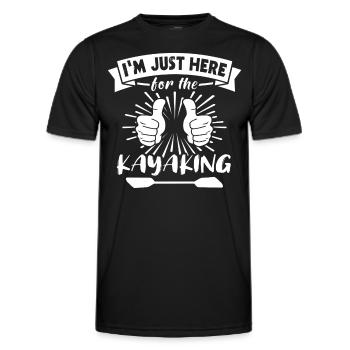 Kayaking Kayaker Kayak - Men's Functional T-Shirt - black - Front - AI Model Male 178 dark (178cm)