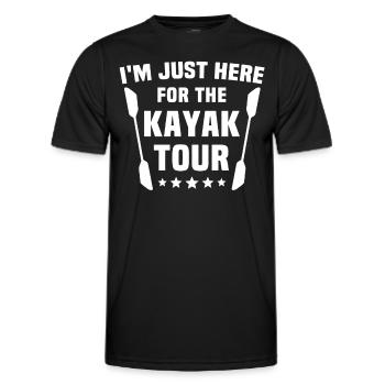 Kayaking Kayaker Kayak - Men's Functional T-Shirt - black - Front - AI Model Male 178 dark (178cm)