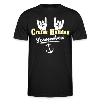 Croisière en bateau de croisière - T-shirt sport Homme - noir - Devant - AI Model Male 178 dark (178cm)