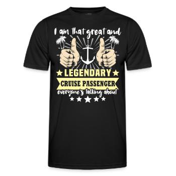 Croisière en bateau de croisière - T-shirt sport Homme - noir - Devant - AI Model Male 178 dark (178cm)
