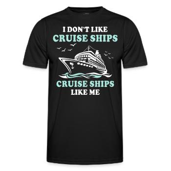 Croisière en bateau de croisière - T-shirt sport Homme - noir - Devant - AI Model Male 178 dark (178cm)