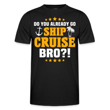 Croisière en bateau de croisière - T-shirt sport Homme - noir - Devant - AI Model Male 178 dark (178cm)