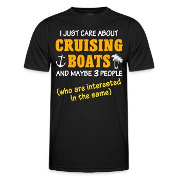 Croisière en bateau de croisière - T-shirt sport Homme - noir - Devant - AI Model Male 178 dark (178cm)