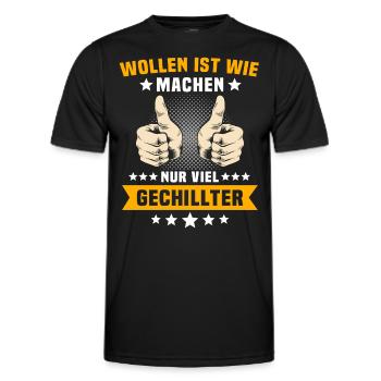 Machen Wollen - Männer Funktions-T-Shirt - Schwarz - Vorne - AI Model Male 178 dark (178cm)