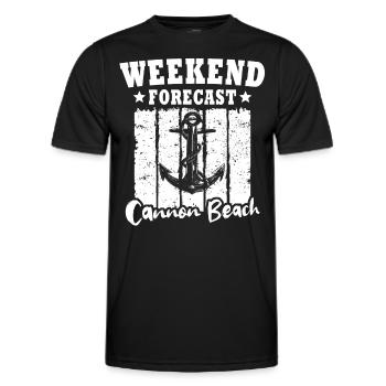 Cannon Beach Oregon - Men's Functional T-Shirt - black - Front - AI Model Male 178 dark (178cm)