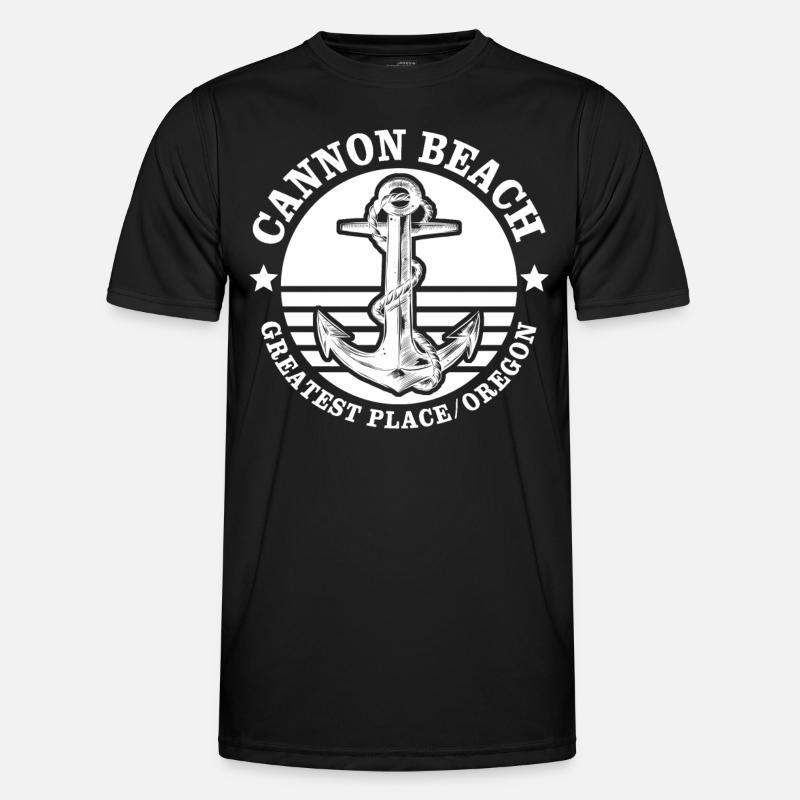Cannon Beach Oregon - Men's Functional T-Shirt - black