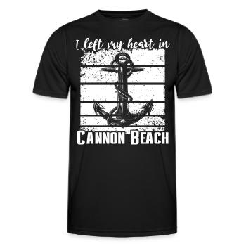 Cannon Beach Oregon - Men's Functional T-Shirt - black - Front - AI Model Male 178 dark (178cm)