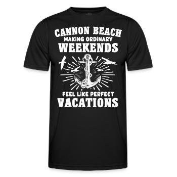 Cannon Beach Oregon - Men's Functional T-Shirt - black - Front - AI Model Male 178 dark (178cm)
