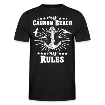 Cannon Beach OR - Men's Functional T-Shirt - black - Front - AI Model Male 178 dark (178cm)