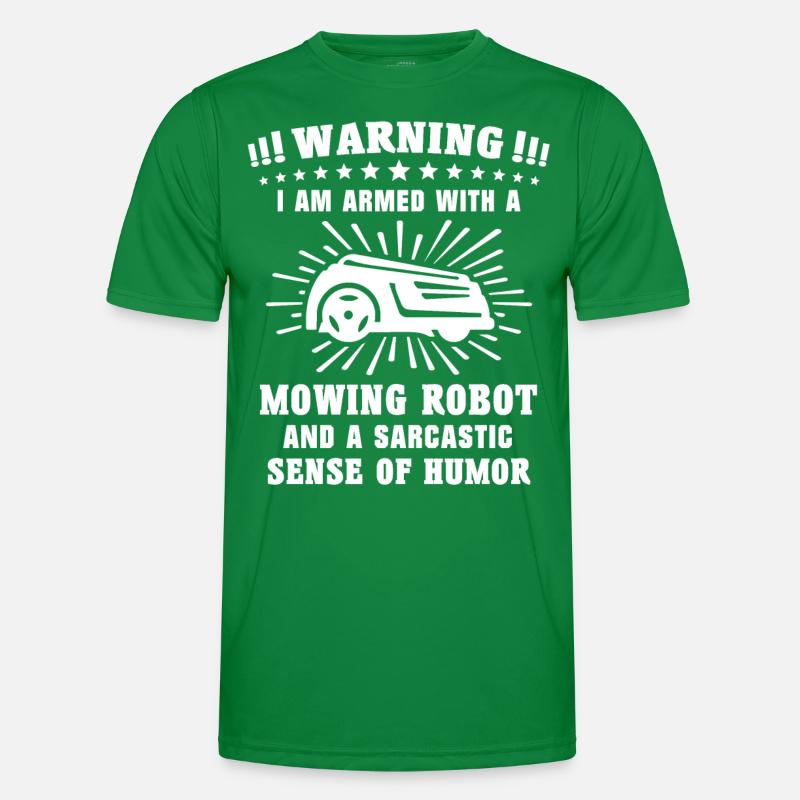 Mähroboter Männer Funktions-T-Shirt