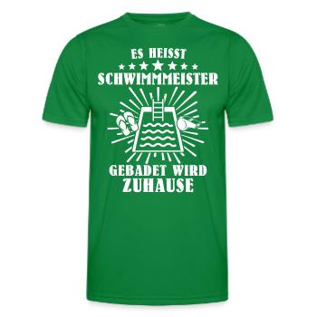 Schwimmmeister Baden - Männer Funktions-T-Shirt - Kelly Green - Vorne - AI Model Male 178 dark (178cm)