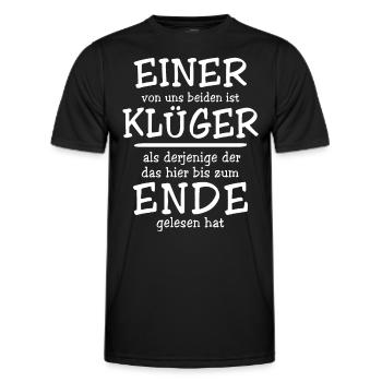 Klüger Als Du Spruch - Männer Funktions-T-Shirt - Schwarz - Vorne - AI Model Male 178 dark (178cm)