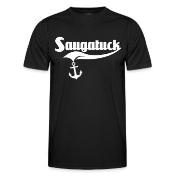 Saugatuck (Michigan) - T-shirt sport Homme - noir - Devant - AI Model Male 178 dark (178cm)