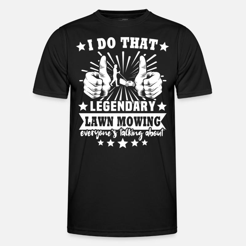 Rasenmäher Sprüche - Männer Funktions-T-Shirt - Schwarz