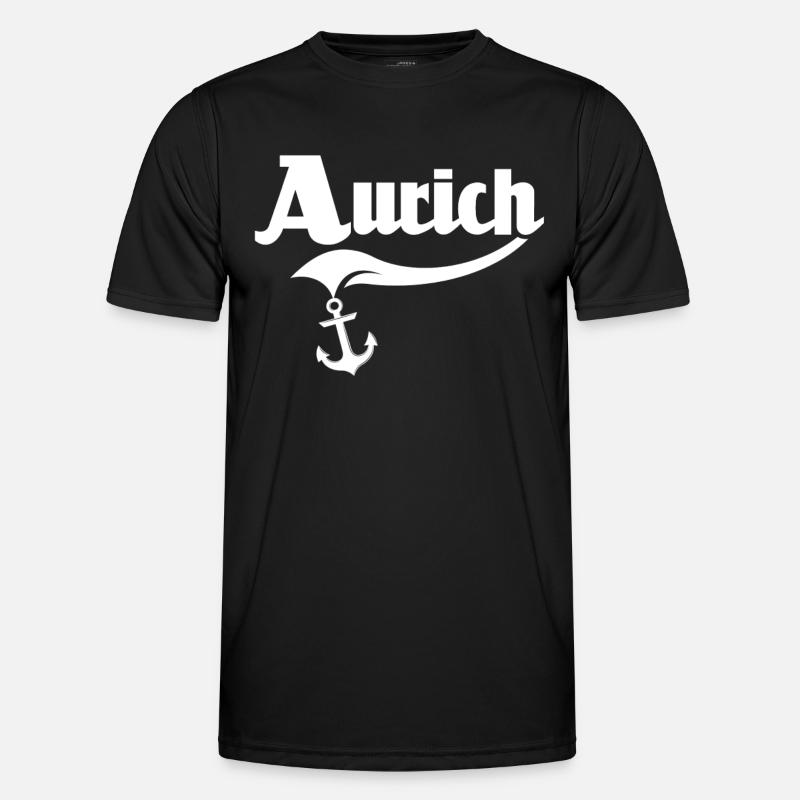 Aurich Sprüche - Männer Funktions-T-Shirt - Schwarz