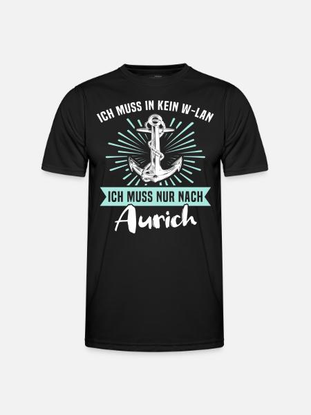 Aurich Sprüche - Männer Funktions-T-Shirt - Schwarz
