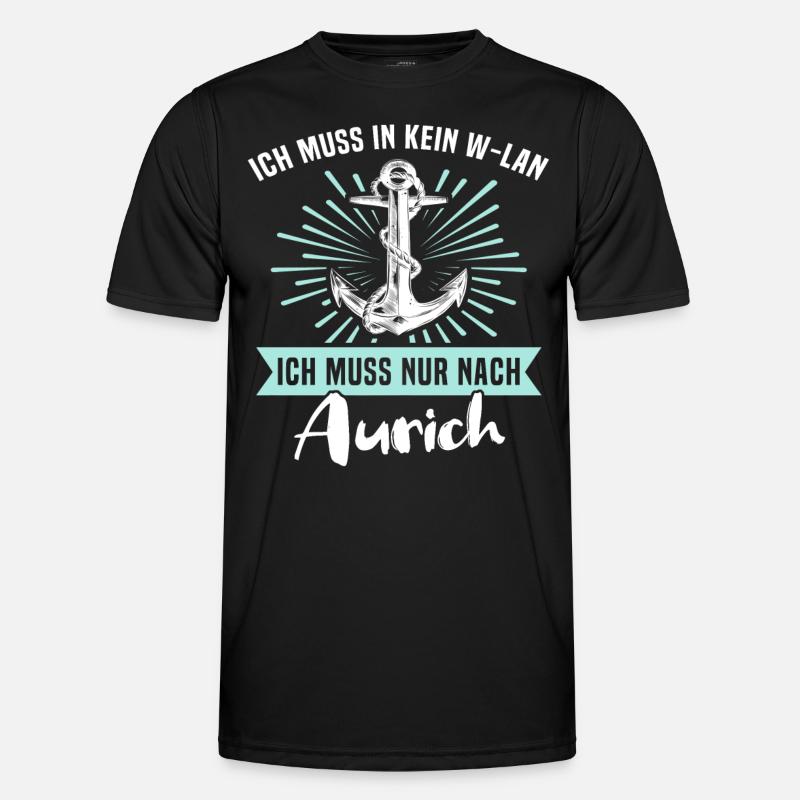 Aurich Sprüche - Männer Funktions-T-Shirt - Schwarz