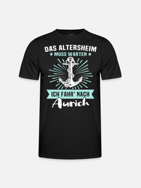 Aurich Sprüche - Männer Funktions-T-Shirt - Schwarz