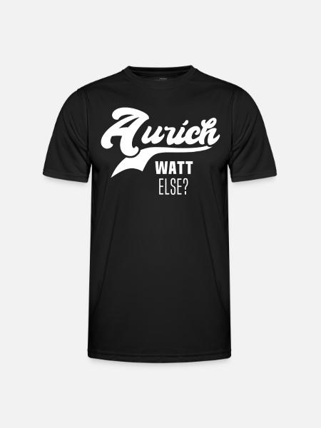 Aurich Sprüche - Männer Funktions-T-Shirt - Schwarz