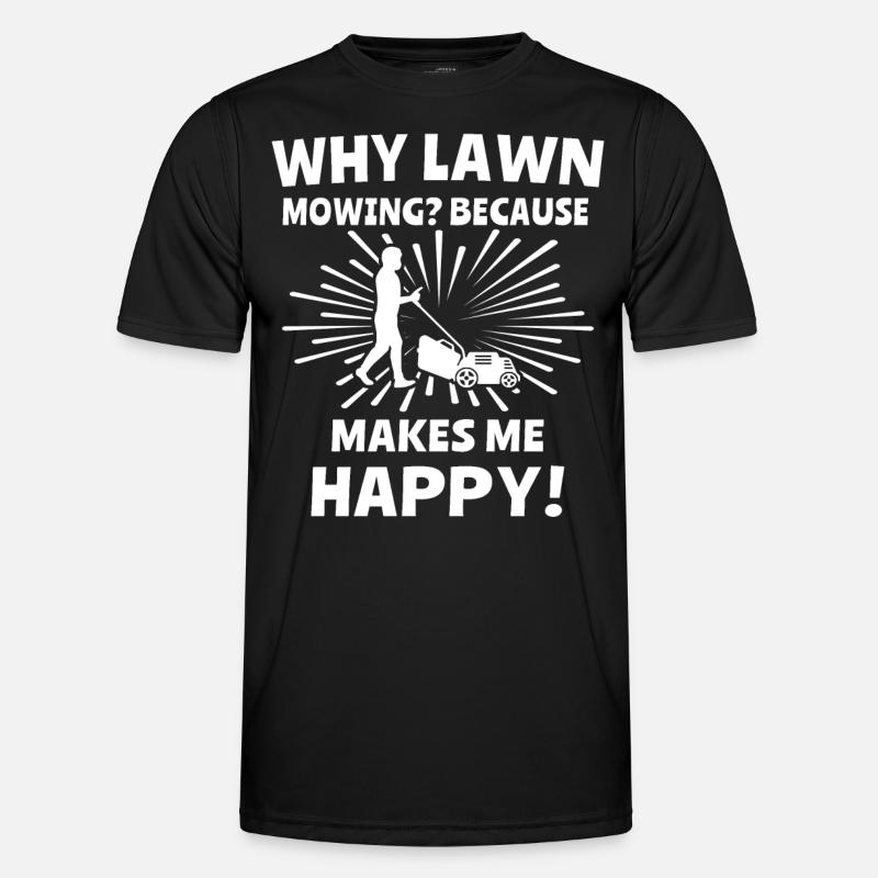 Rasenmäher - Männer Funktions-T-Shirt - Schwarz