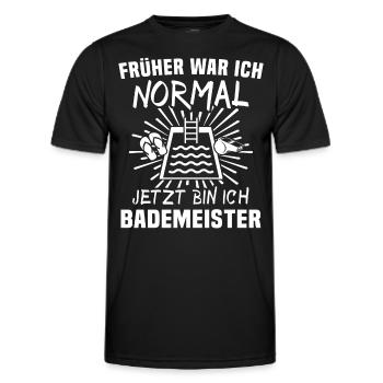 Bademeister - Männer Funktions-T-Shirt - Schwarz - Vorne - AI Model Male 178 dark (178cm)