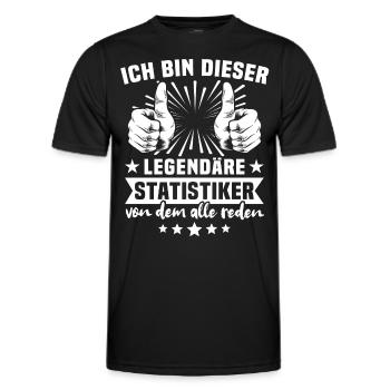 Statistiker Legende - Männer Funktions-T-Shirt - Schwarz - Vorne - AI Model Male 178 dark (178cm)