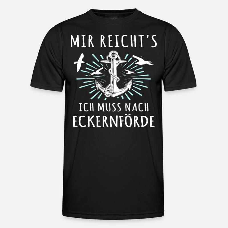 Eckernförde Eckernförder - Männer Funktions-T-Shirt - Schwarz