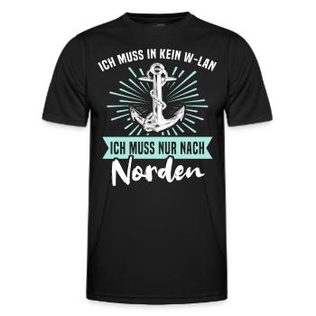 Norden Urlaub Nordener - Männer Funktions-T-Shirt - Schwarz - Vorne - AI Model Male 178 dark (178cm)