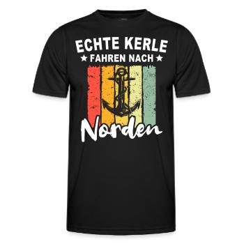 Norden Sprüche Nordener Spruch - Männer Funktions-T-Shirt - Schwarz - Vorne - AI Model Male 178 dark (178cm)