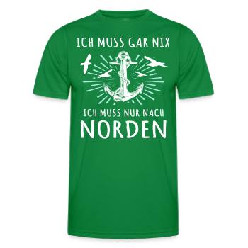 Norden Spruch - Männer Funktions-T-Shirt - Kelly Green - Vorne - AI Model Male 178 dark (178cm)