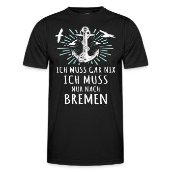 Bremen Urlaub Bremer - Männer Funktions-T-Shirt - Schwarz - Vorne - AI Model Male 178 dark (178cm)