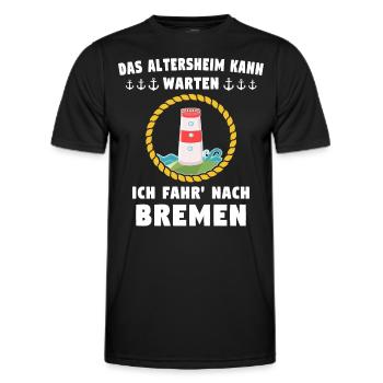 Bremen Geschenk Bremer - Männer Funktions-T-Shirt - Schwarz - Vorne - AI Model Male 178 dark (178cm)